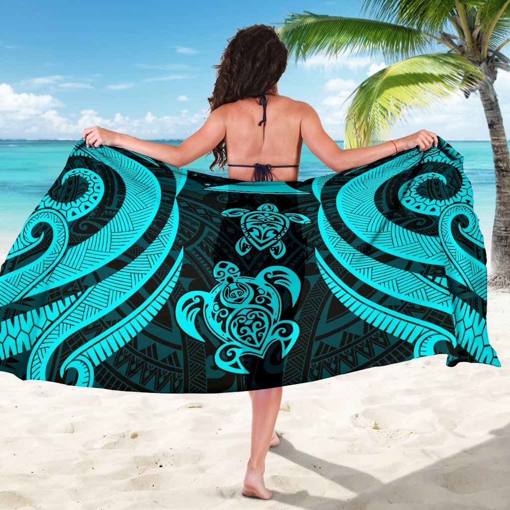 Tokelau Sarong - Tentacle Turtle Turquoise - Polynesian Pride