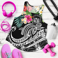 Polynesian Hawaii Women's Racerback Tank - Summer Plumeria (Black) Black - Polynesian Pride