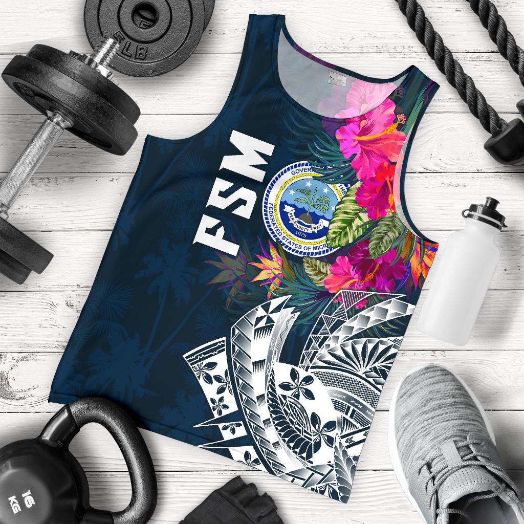 Federated States Of Micronesia Men's Tank Top - Summer Vibes Blue - Polynesian Pride