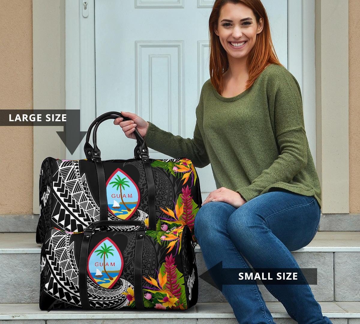 Guam Travel Bag - Custom Personalised Seal Spiral Polynesian Patterns - Polynesian Pride