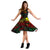 Tahiti Polynesian Midi Dress - Turtle Hibiscus Reggae - Polynesian Pride