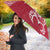 Guam Umbrella Turtle Coat of Arms Polynesian Pattern White Red - Polynesian Pride