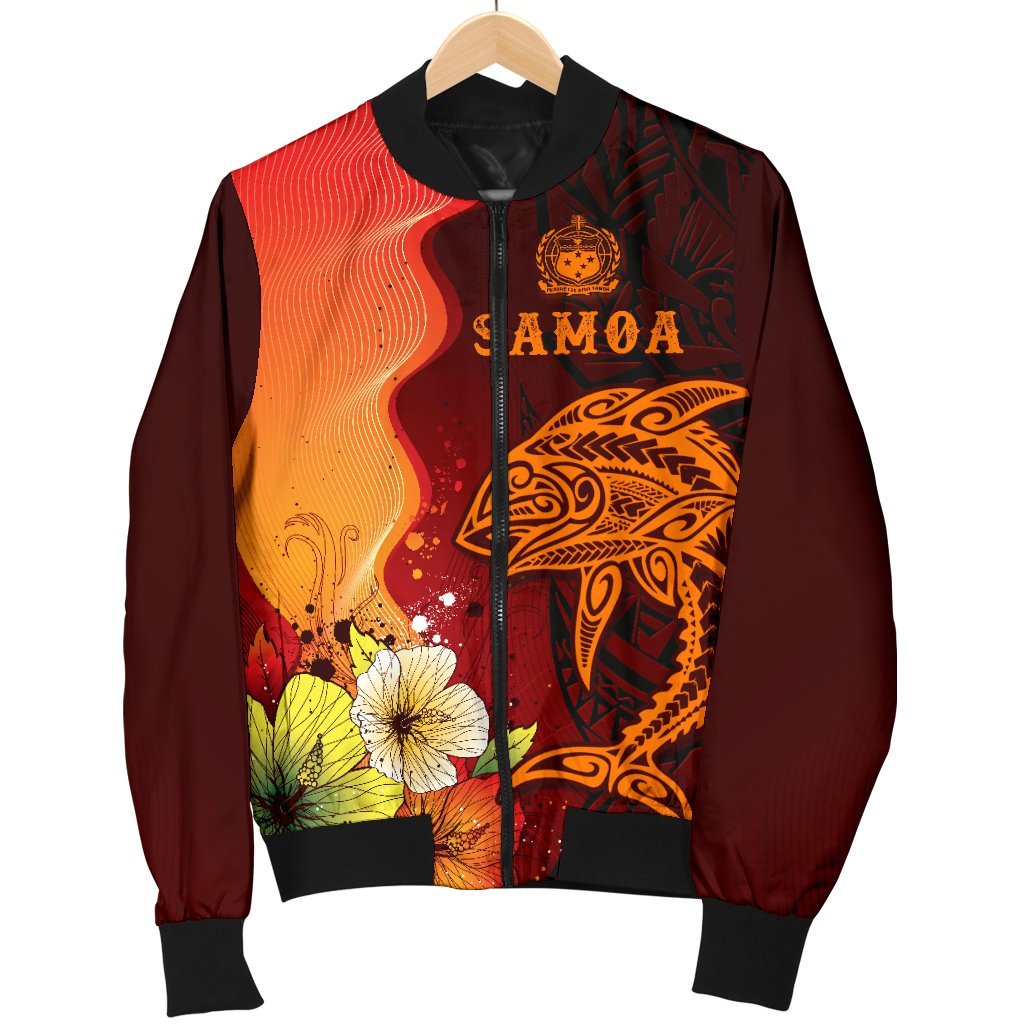 Samoa Men's Bomber Jacket - Tribal Tuna Fish - Polynesian Pride