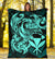 Polynesian Hawaii All Over Premium Blanket - Kanaka Maoli Blue Turtle - Polynesian Pride
