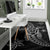 Kanaka Map Hibiscus Plumeria Turtle Art Polynesian Area Rug Gray AH - Polynesian Pride