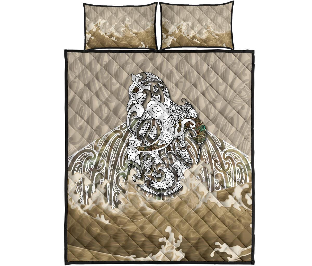 Maori Manaia The Golden Sea Quilt Bed Set - Polynesian Pride