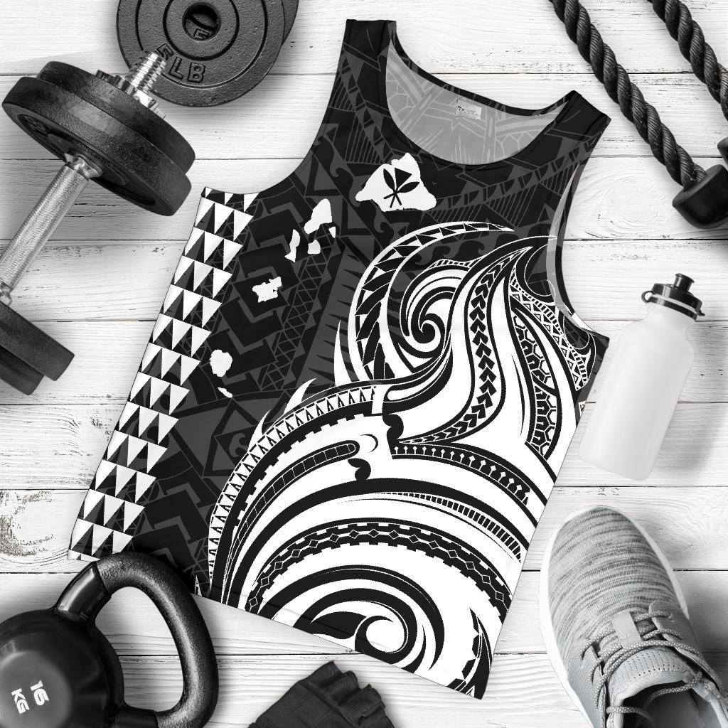 Kanaka Maoli Map Polynesian Tank Top White - Polynesian Pride