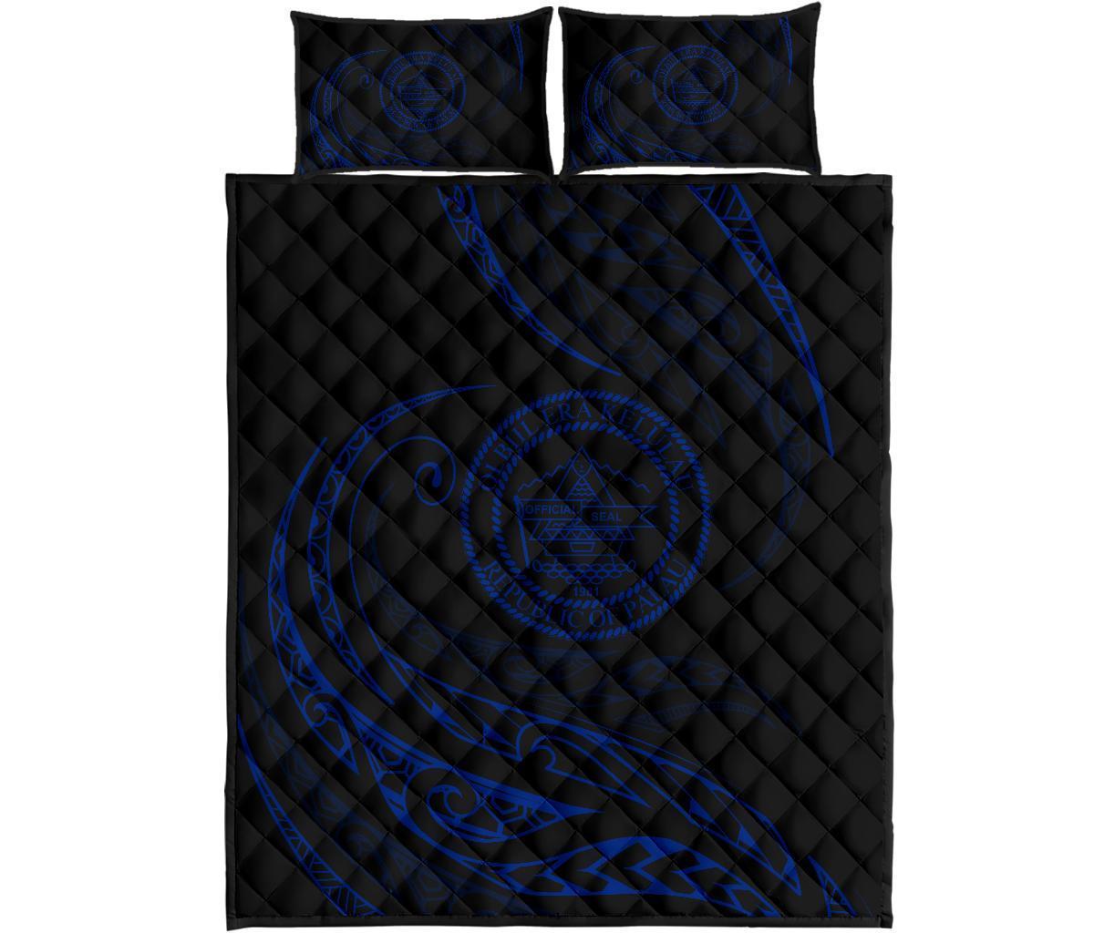 Palau Quilt Bed Set - Blue - Frida Style Blue - Polynesian Pride