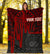 Samoa Personalised Premium Blanket - Samoa Seal With Polynesian Pattern In Heartbeat Style (Red) - Polynesian Pride