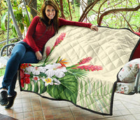 Wonderful Hibiscus Flower Premium Quilt - Polynesian Pride