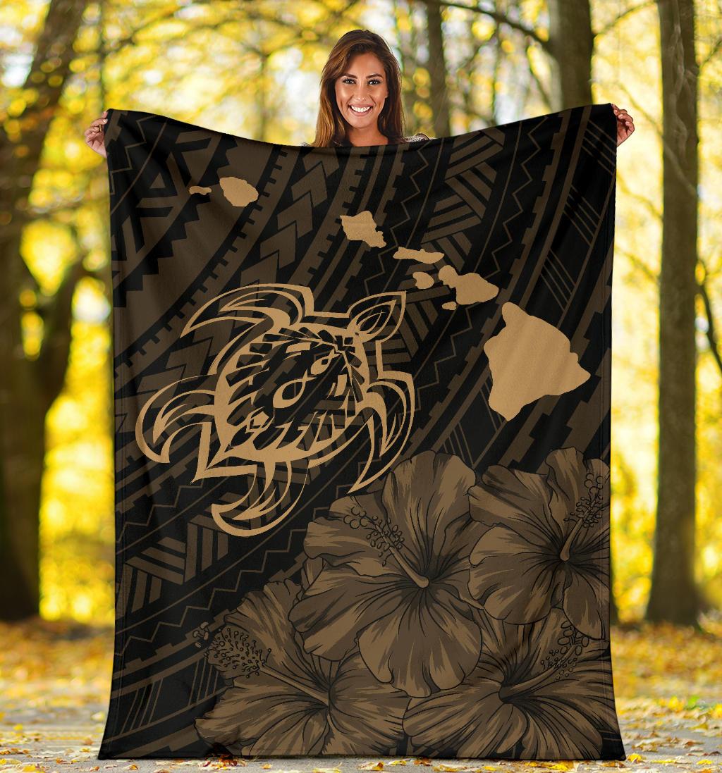 Hawaii Sea Turtle Is Swimming Toward Premium Blanket Gold - Polynesian Pride