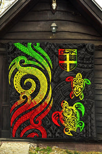 Fiji Polynesian Premium Quilt - Reggae Tentacle Turtle - Polynesian Pride