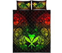 Polynesian Hawaii (Kanaka Maoli) Quilt Bed Set - Reggae Turtle Homeland - Polynesian Pride