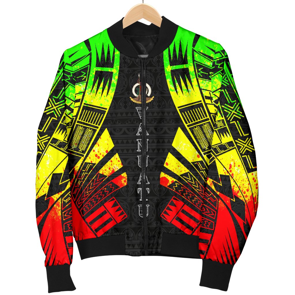 Vanuatu Men Bomber Jackets - Polynesian Tattoo Reggae - Polynesian Pride