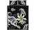Plumeria Butterfly Quilt Bed Set Black - Polynesian Pride