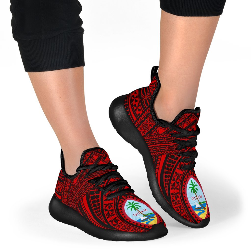 Guam Polynesian Tattoo Mesh Knit Sneakers - Polynesian Pride