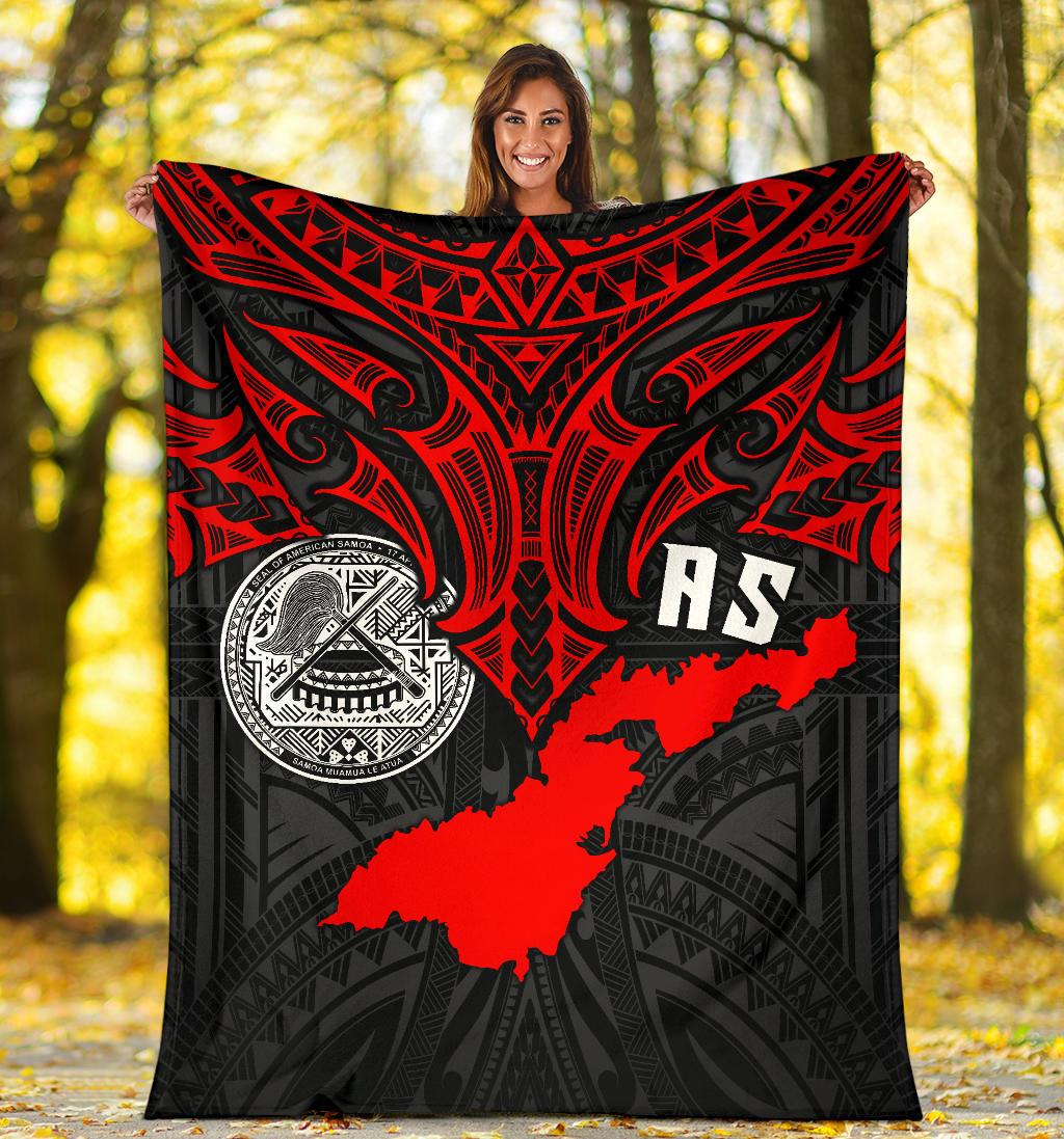 American Samoa Polynesian Premium Blanket - Whale Tail - Polynesian Pride