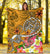 Polynesian Premium Blanket - Turtle Plumeria Gold Color - Polynesian Pride