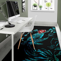 Hawaii Ohana Honu Paua Shell Rug - Polynesian Pride