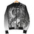 Pohnpei Custom Personalised Men's Bomber Jacket - Humpback Whale with Tropical Flowers (White) - Polynesian Pride