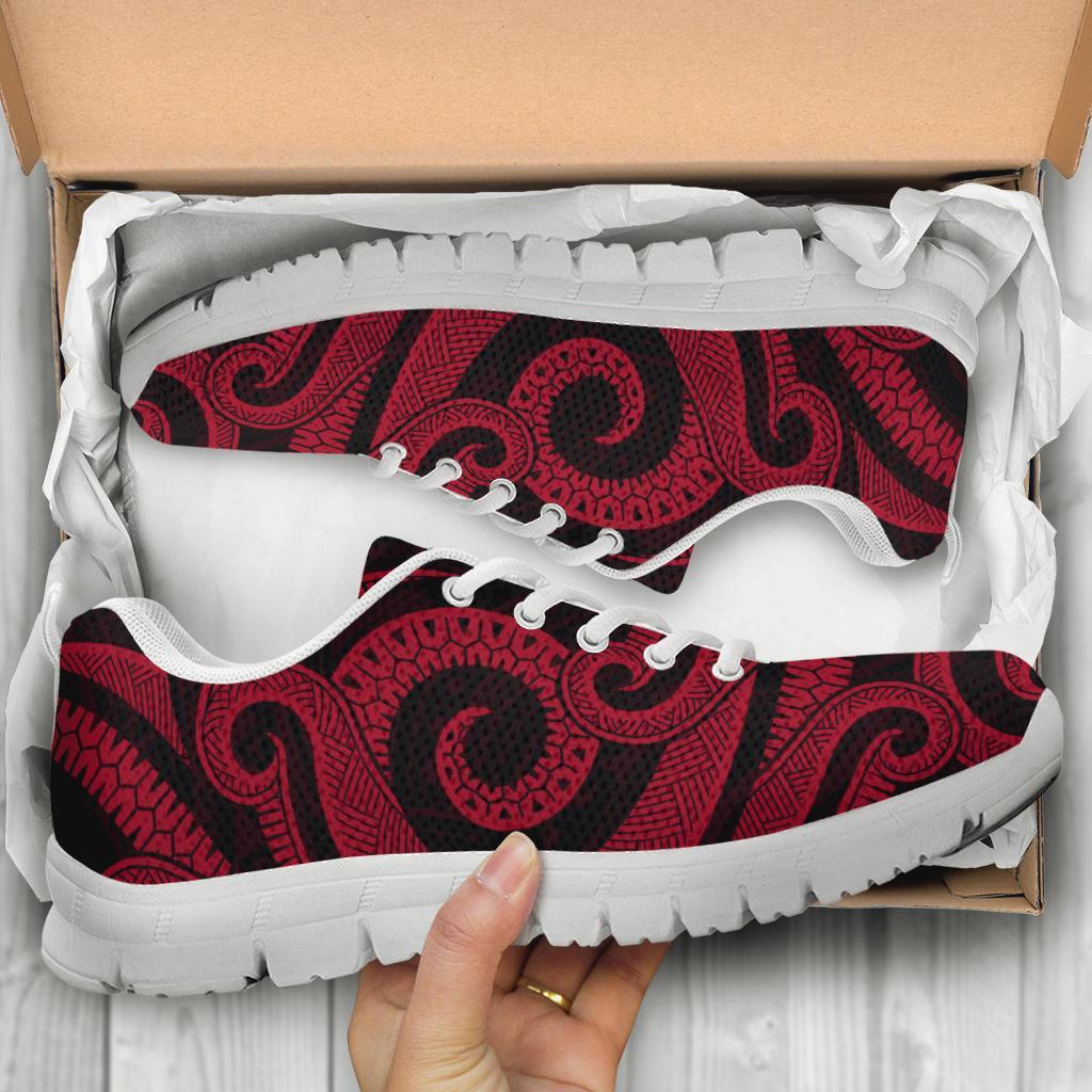 Tahiti Polynesian Sneakers - Red Tentacle Turtle - Polynesian Pride
