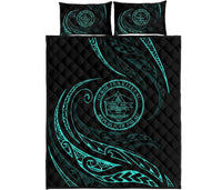 Palau Quilt Bed Set - Turquoise - Frida Style Turquoise - Polynesian Pride