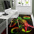 American Samoa Polynesian Area Rugs - Turtle With Blooming Hibiscus Reggae - Polynesian Pride