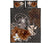 Kanaka Maoli (Hawaii) Quilt Bed Set - Hibiscus Turtle Tribal Brown Brown - Polynesian Pride
