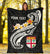 Fiji Custom Personalised Premium Blanket - Fiji Seal Polynesian Patterns Plumeria (Black) - Polynesian Pride