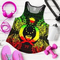 Pohnpei Polynesian Women Tank Top Map Reggae - Polynesian Pride