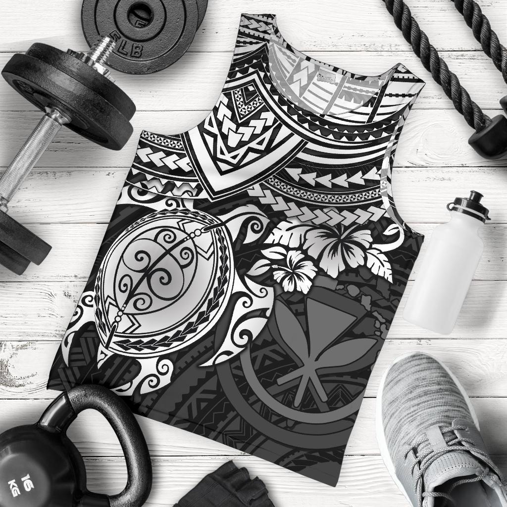 Polynesian Hawaii Men's Tank Top - White Turtle White - Polynesian Pride
