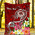 FSM Custom Personalised Premium Blanket - Turtle Plumeria (RED) White - Polynesian Pride