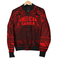 American Samoa Spirit Men's Bomber Jacket (Red) - Polynesian Pride