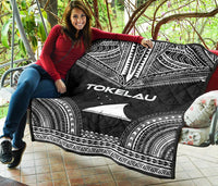 Tokelau Premium Quilt - Tokelau Flag Polynesian Chief Black Version - Polynesian Pride
