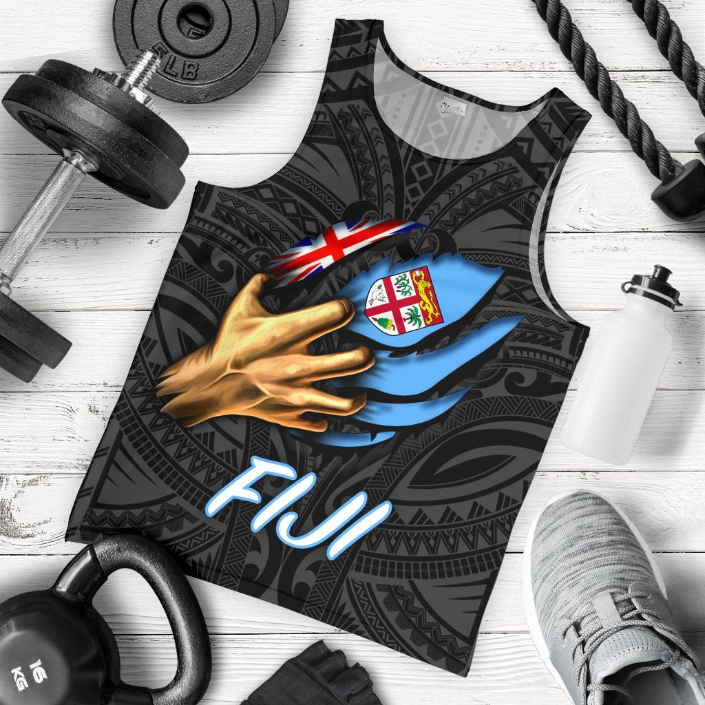 Fiji Men's Tank Top - Fiji In Me (Black) Black - Polynesian Pride