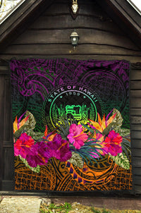 Polynesian Hawaii Premium Quilt - Summer Hibiscus - Polynesian Pride