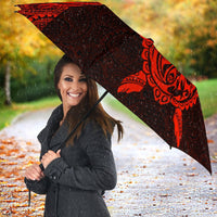 Tonga Umbrella Turtle Mermaid Polynesian Pattern Red - Polynesian Pride