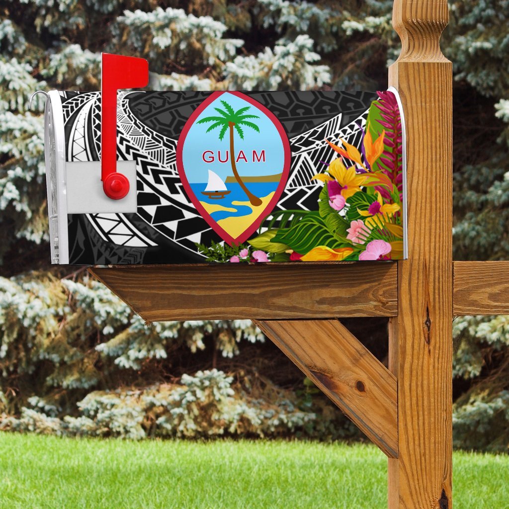 Guam Mailbox Cover - Custom Personalised Tropical Flowers Style - Polynesian Pride