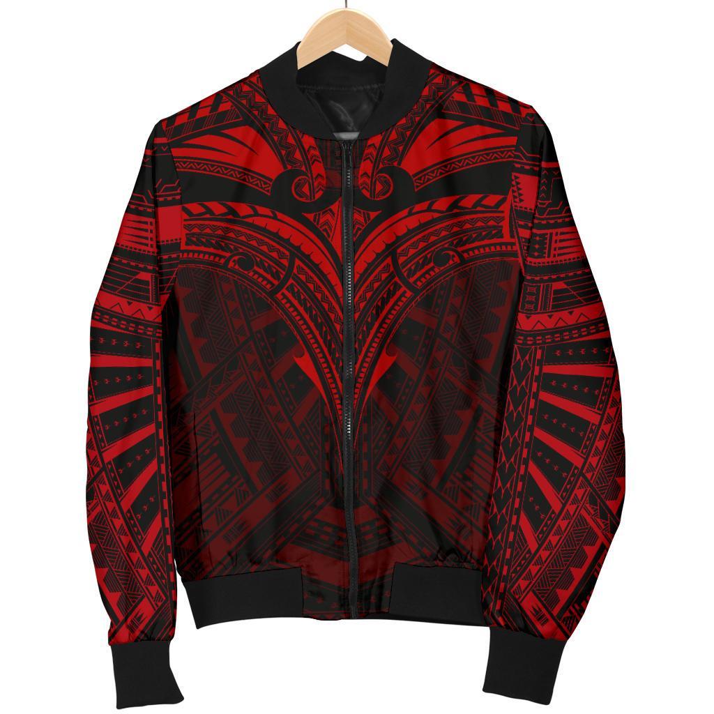 Micronesia Tattoo Men's Bomber Jacket (Red) - Polynesian Pride