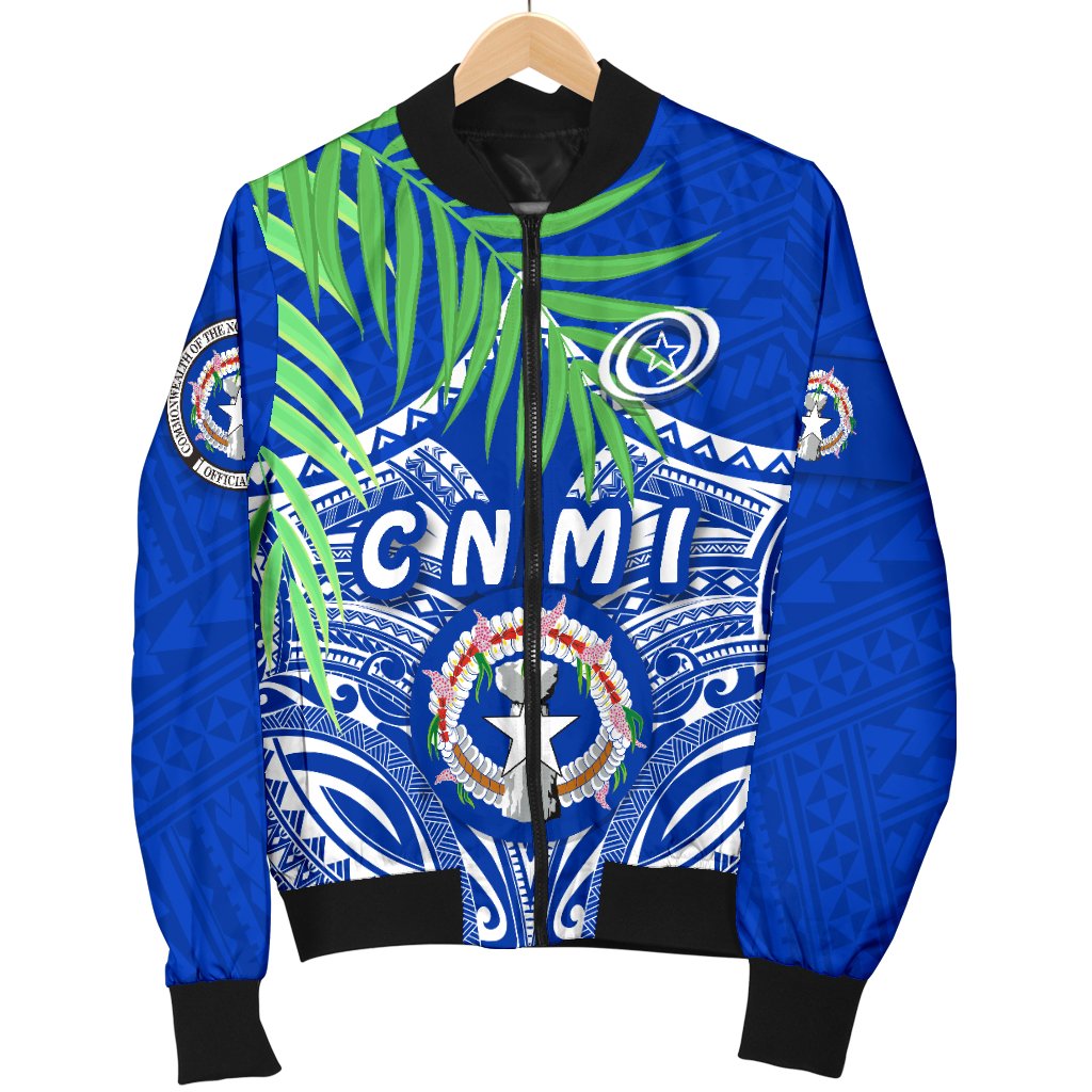 Northern Mariana Islands Rugby Women Bomber Jacket Coconut Leaves - CNMI - Polynesian Pride