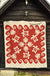 Hawaiian Turtle Pattern Premium Quilt - Red - Argu Style - AH - Polynesian Pride