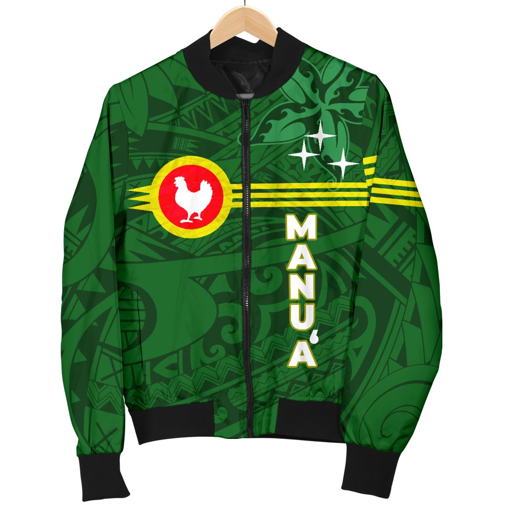 American Samoa Men's Bomber Jacket - Manu'a Islands Group Green - Polynesian Pride