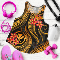 Polynesian Hawaii Women Racerback Tank - Gold Plumeria - Polynesian Pride