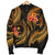 Chuuk Micronesian Men Bomber Jacket - Gold Plumeria Gold - Polynesian Pride