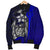 Pohnpei Micronesia Men's Bomber Jackets Blue - Turtle With Hook - Polynesian Pride