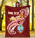 Guam Personalised Premium Blanket - Guam Seal Polynesian Patterns Plumeria (Red) - Polynesian Pride