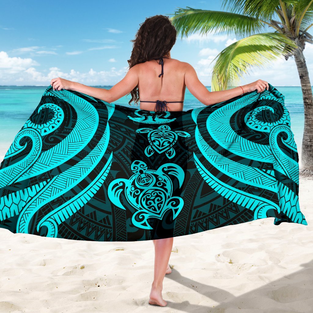 Vanuatu Sarong - Tentacle Turtle Turquoise - Polynesian Pride
