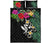 Kanaka Maoli (Hawaiian) Quilt Bed Set - Hibiscus Turtle Tattoo Black Black - Polynesian Pride