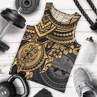 Federated States Of Micronesia Men's Tank - Golden Turtle BLACK - Polynesian Pride