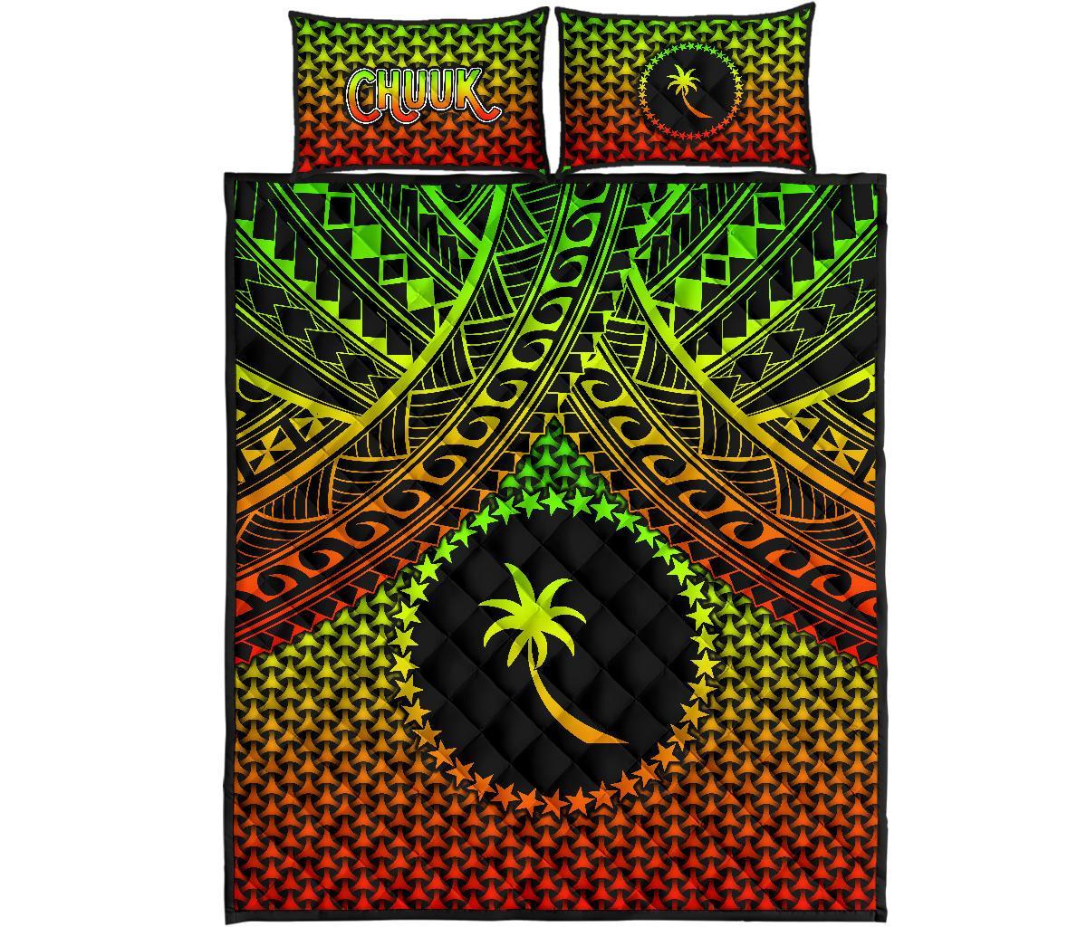 Polynesian Chuuk Quilt Bed Set - Reggae Vintage Polynesian Patterns - Polynesian Pride